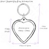 I Love Dubai Small Heart Shaped Key Ring