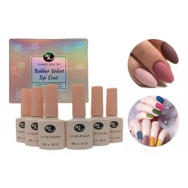 Rj Top Coat Mate Terciopelo Rj Para Esmalte Gel Semipermanente
