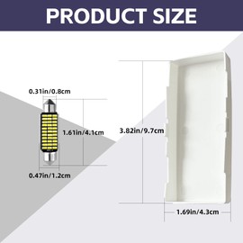 Interior Dome Light Lens Cover/LED with LED White Blubs Compatible With GMC Chevy S10 Sonoma 1991-2003# OEM Replacement for 336201