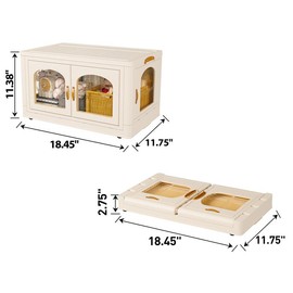 【Clearance/Labor Day Sale】RaybeeFurniture 1/2/3/4/5 Pack Plastic Storage Bin with A Lid, Stackable Storage Containers with Wheels, Folding Storage Boxes, Closet Organizers&Storage Bins for Living Room,Office,Dorm,Kitchen:_M-1 Pack-Beige
