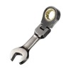 HARFINGTON Flex Head Stubby Ratcheting Combination Wrench 15mm Metric 72-Teeth