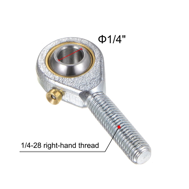uxcell 4pcs POSB4 Male Rod End Bearing 1/4 Inch Bore