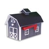 AmishToyBox.com Deluxe Wooden Mailbox, Post Mount, Dutch Barn Style (Dark