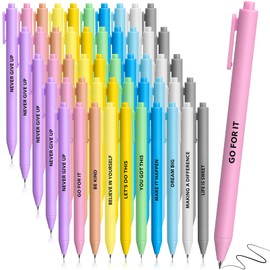 Epakh 50 Pcs Ballpoint Pens Funny Pens Colorful Pens Complaining Quotes Pen Funny Gag Gift, Inspirational Negative Black Ink Pens for Office(Inspirational,Macaron Color)