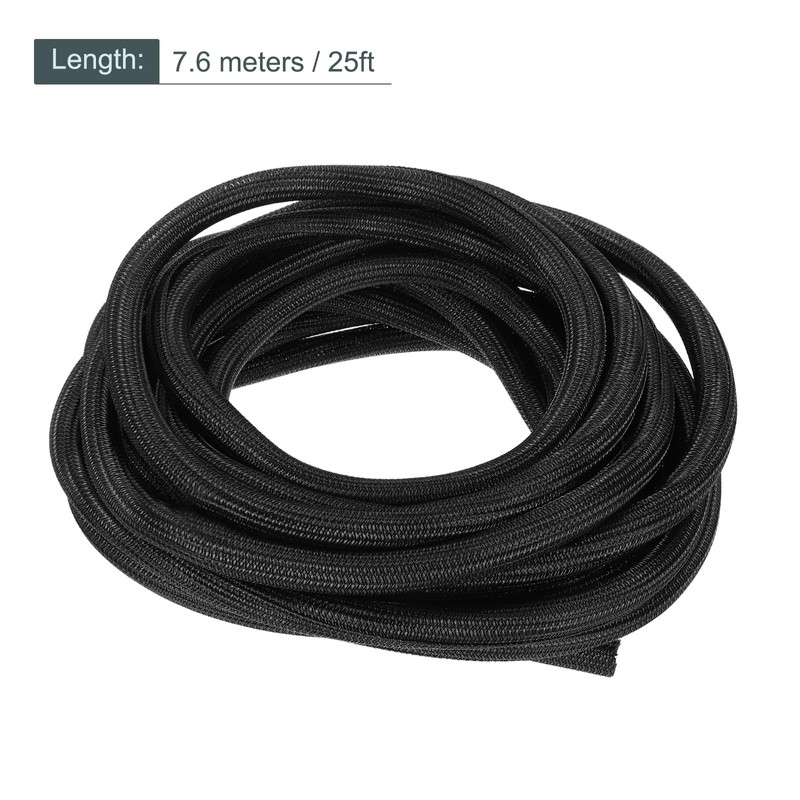 sourcing map Split Sleeve Wire Loom 1/2" 25Ft Black Self