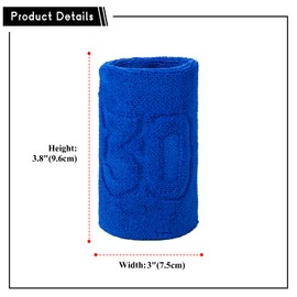 Aroncent Schweissband Wristband Sport Handgelenkschutz: Unisex Sportschutzarmbänder Schweißarmbänder für trainieren Armschützer geschnürt Blau