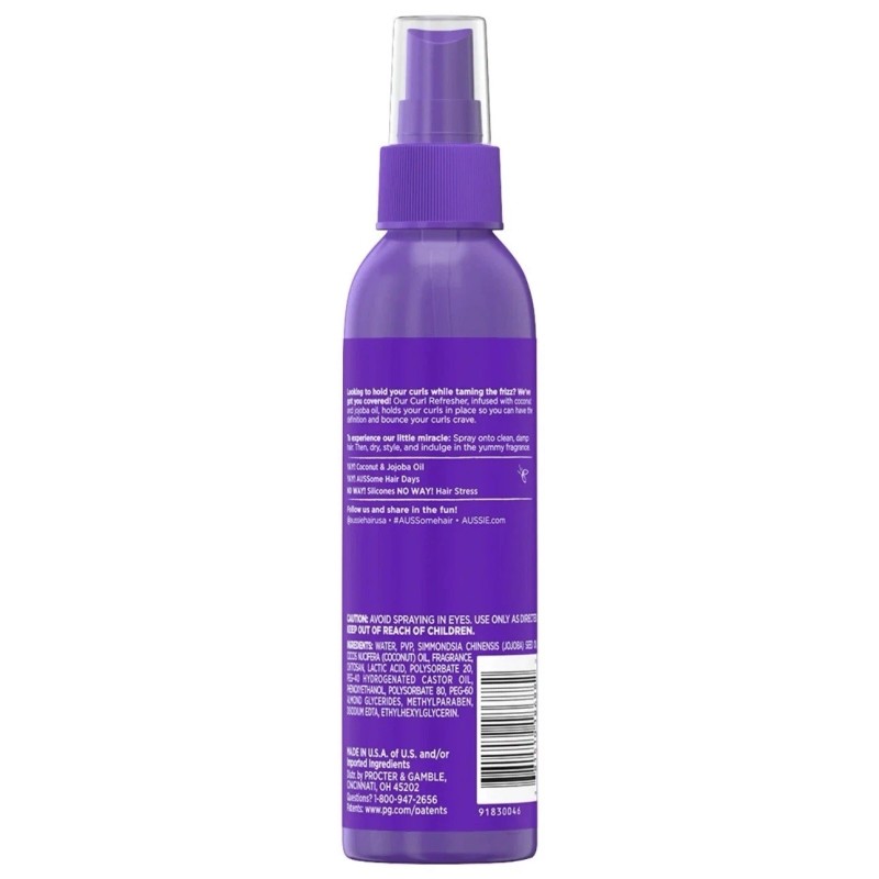 Aussie Miracle Curls Refresher Spray Gel With Coconut & Jojoba