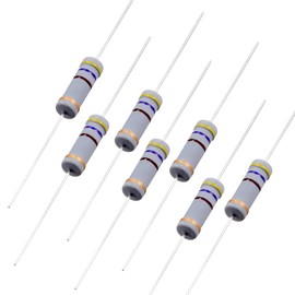 sourcing map Pack of 50 3W 470 Ohm Resistance Carbon Film 5% Tolerance 4 Colour Strips DE DE DE