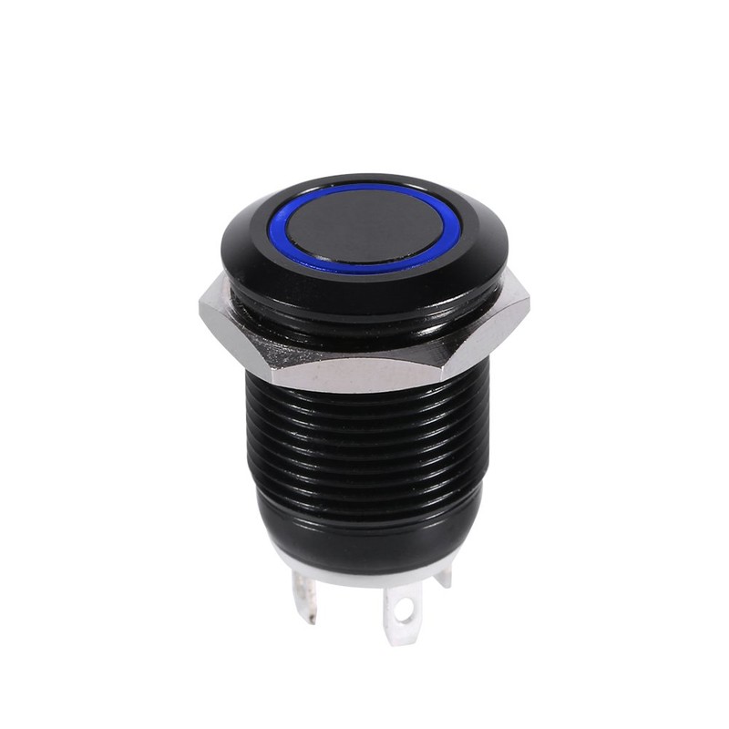 EVGATSAUTO LED Push Button,Car 12mm LED Light Momentary Push Button