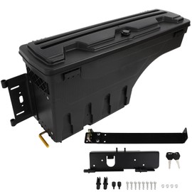 KILOAUTO Black Truck Bed Storage Box fit for Ford F-150 1997-2014 Left Driver Side Waterproof Truck Bed Toolboxes