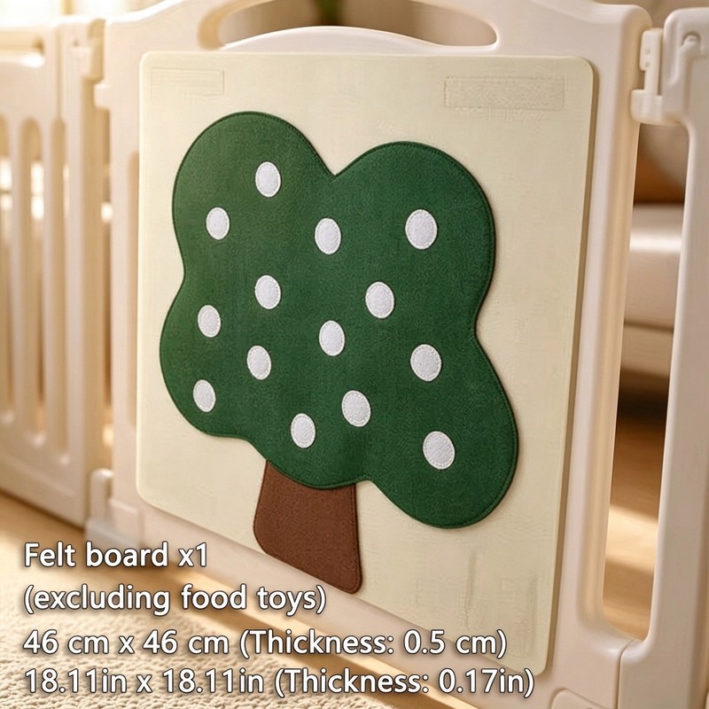 Baby Felt Board Play Food Toy Set for Pretend Kitchen