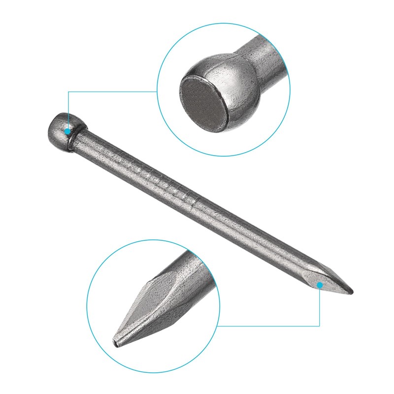 sourcing map Finishing Nails 120pcs 30mm 1-3/16 Inch Hand-Drive Hardware