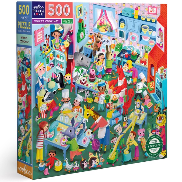 eeBoo Piece and Love What's Cooking? 500 Piece Square Adult Jigsaw Puzzle/Ages 14+ (PZFCOK)