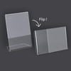 HMF 46952 Acrylic Table Stand Oblique DIN A6 Portrait and