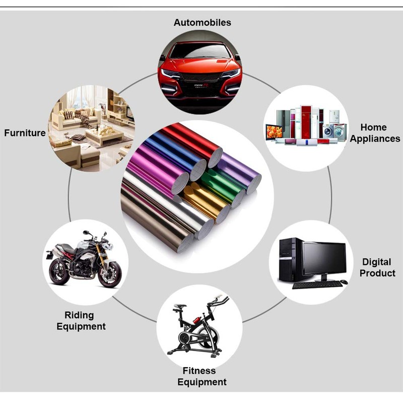 LZLRUN - Wrap de Vinilo de Acabado Espejo Cromado para