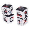 4pcs Baby Cloth Blocks Toy Letters Animals Learning Black White