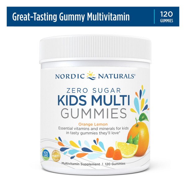 Nordic Naturals Zero Sugar Kids Multi Gummies, 120 Count