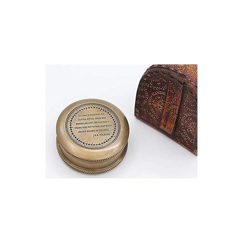 Brass Pocket Compass - Watch Type Compass & Case