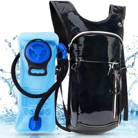 Expansea Hydration Backpack, Hydration Pack, Water Backpack with 2L Hydration Bladder, Hydration Backpack Rave, Lightweight Insulation Hydro Daypack for Festivals, Rave, Cycling, Running, Hiking