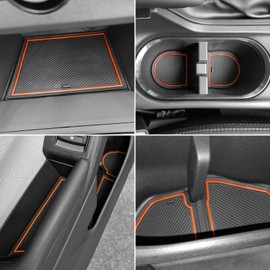 MOCHENT Cup Holder Inserts for Subaru Crosstrek Accessories 2023 2022 2021 2020 2019 2018, for Subaru Impreza 2017-2023 Center Console Mat Non-Slip Door Pocket Liners (15pc, Orange)