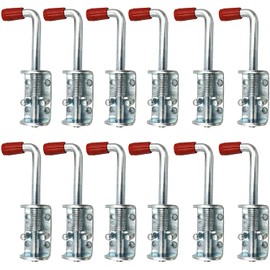 HYDDNice Metal Lock Barrel Bolt Spring Loaded Latch 6.6 Inch w/Grip Heavy Duty for Gate Shed Door Tailgate Trailer Garage(12)