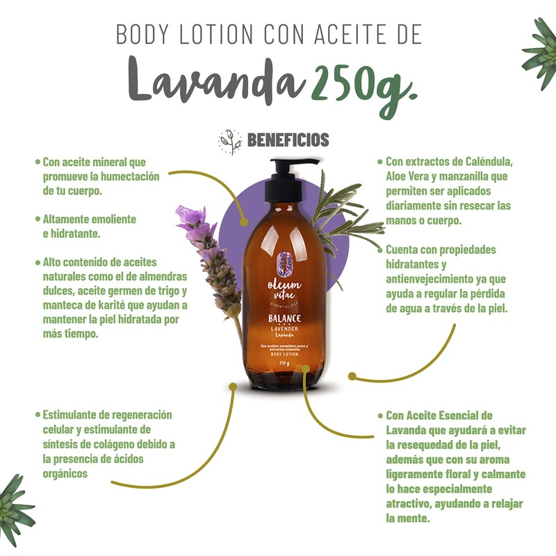 OLEUM VITAE Kit Dúo Hidratación Lavanda. Crema Corporal y Aceite