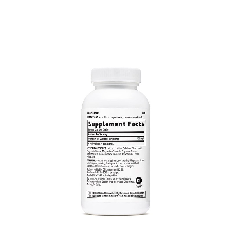 GNC Quercetin 500mg Supplement, 60 Servings