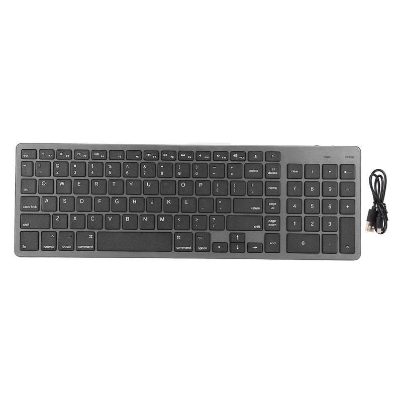 Wireless Keyboard BT3.0 102 Keys Ergonomic Scissor Switch Rechargeable Office