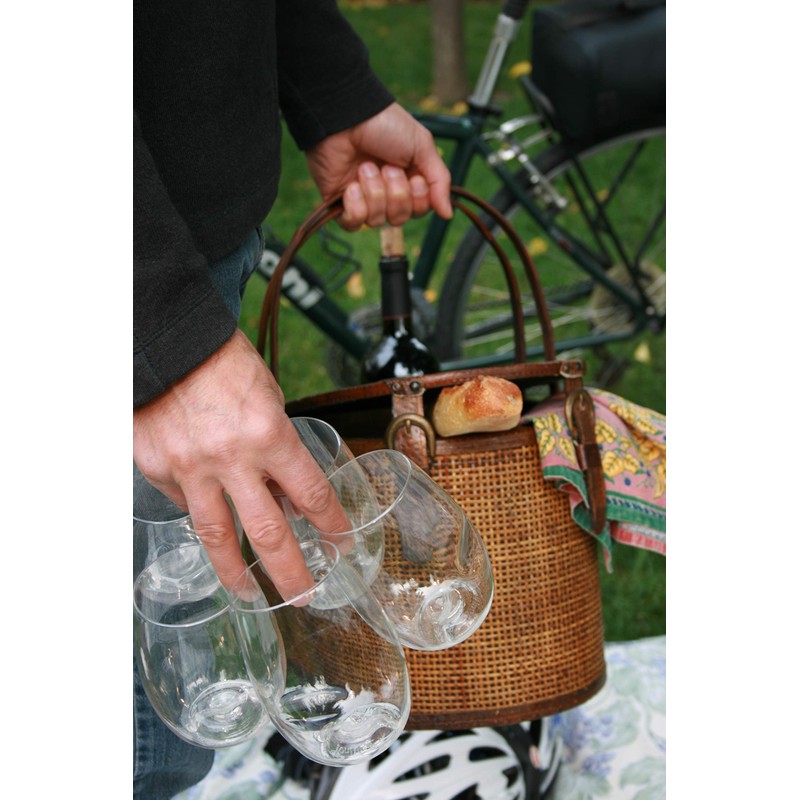 Govino Go Anywhere Flexible Shatterproof Recyclable Wine Glasses, 16-ounce, Set