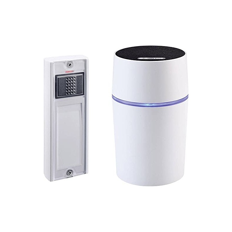 Grothe 43561 Wireless Chime Complete Set, White/Black