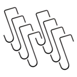 QUARKZMAN 8Stk Vinyl Zaun Haken Terrasse Haken 2 x 6 Pulver Beschichtet Stahl Zaun Haken Aufhänger für Hänge Pflanzen Schwarz