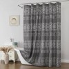 Gray Boho Farmhouse Modern Shower Curtain Set Waterproof Polyester Neutral
