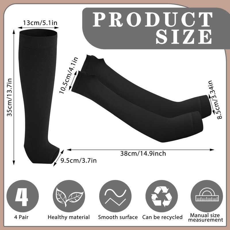 Zoooyawn 4 Pairs Elderly Leg and Arm Skin Protectors Leg