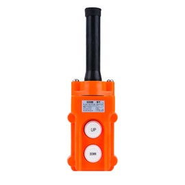Jadeshay Pulsantiera Impermeabile per Paranco Gru Sospesa,Interruttore Sollevamento SU/GIÙ 250V/5A 500V/2A Controllo per Sollevatore Carichi