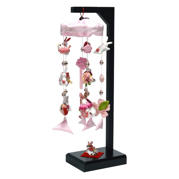 Mini Hanging Ornament, Rabbit, Pearl, Height 16.3 inches (41.5 cm), Special Edition for the Year of the Rabbit, Crystal Rabbit Included