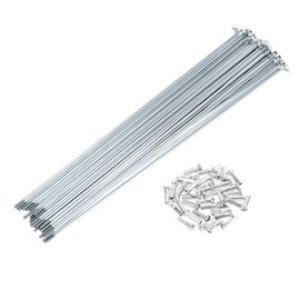 TUCKBOLD Bicycle Spokes Bike Wheel Spokes Silver Tone Nipple 1 Set 14G 249mm Length Carbon Steel Galvanized