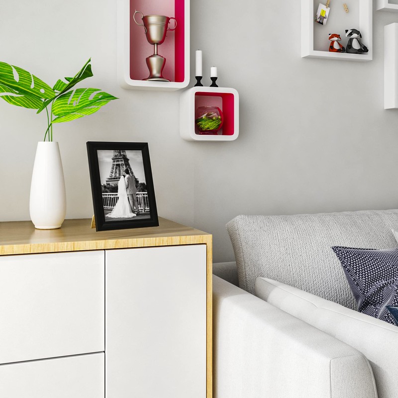Woltu Picture Frame Artos Style Wood Frame, Photo Gallery Glass