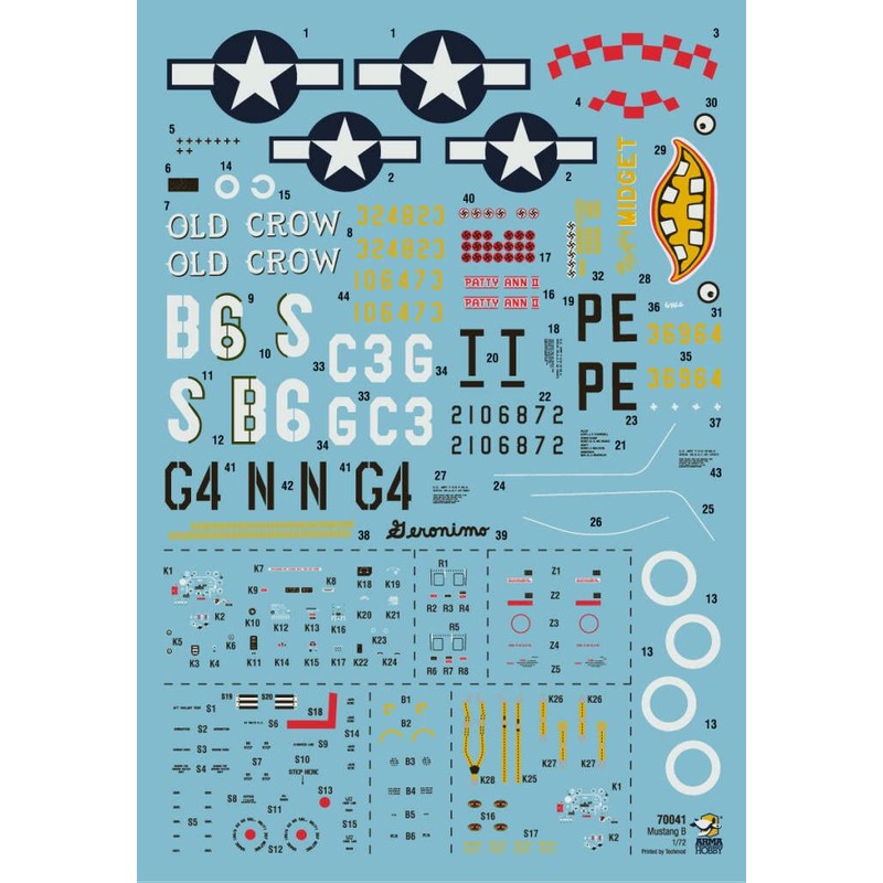 Alma Hobby 1/72 US Army Air Force P-51B Mustang Plastic