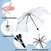 Aodaer 15 Pieces Clear Wedding Bubble Umbrellas 40 Inch Foldable