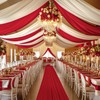 Htper 6 Panels 5x20ft White Ceiling Drapes for Wedding Parties,