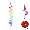 QANYEGN 140cm Rainbow Wind Spinner, Colorful Spiral Wind Spinner, Foldable