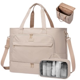 LOVEVOOK Duffle Bag for Travel, Weekender Overnight Bags for Women with Shoe Compartment & Toiletry Bags