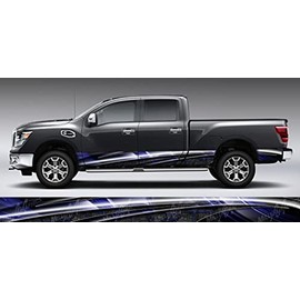 Truck Graphic Armor 107 Rocker Panel Decal Wrap Kit for Truck SUV - 2 Sizes, 5 Colors (8 inches x 22 feet, Blue)