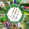 TLDNZXY Hand Weeder 3 Pieces Stainless Steel Weeder with Wooden