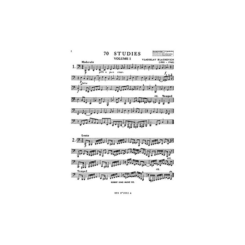 70 Studies for Tuba Vol.1