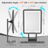 GURUN Heated Shower Mirror Fogless for Shaving, 360° Adjustable Shaving
