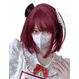 Inman Women's Wig, Bob, Pattsu Wig, Full Wig, Straight, Natural, Harajuku, Lolita, Everyday Wear, Ear-hook Style