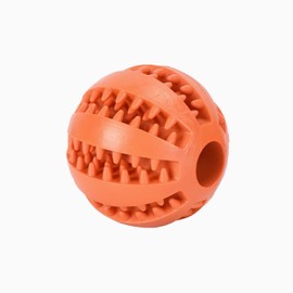 Interactive Dog Chew Toy for Boredom, Large Orange Watermelon Ball Dog Puzzle Toy for Teething, Durable Chew Toy for Small and Large Dogs