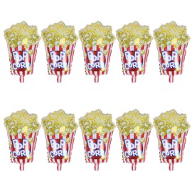 10pcs Popcorn Party Balloons Reusable Movie Theme Party Decoration Balloons Aluminum Foil Portable Popcorn Decorations