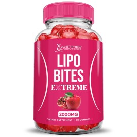 Justified Laboratories Lipo Bites Extreme ACV Gummies 2000MG Apple Cider Vinegar 180 Gummys